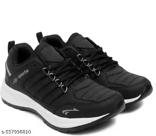 Cromexx Shoes for Men | Running Shoes | Gym Shoes | Sport Shoe (Black) (NO-7)